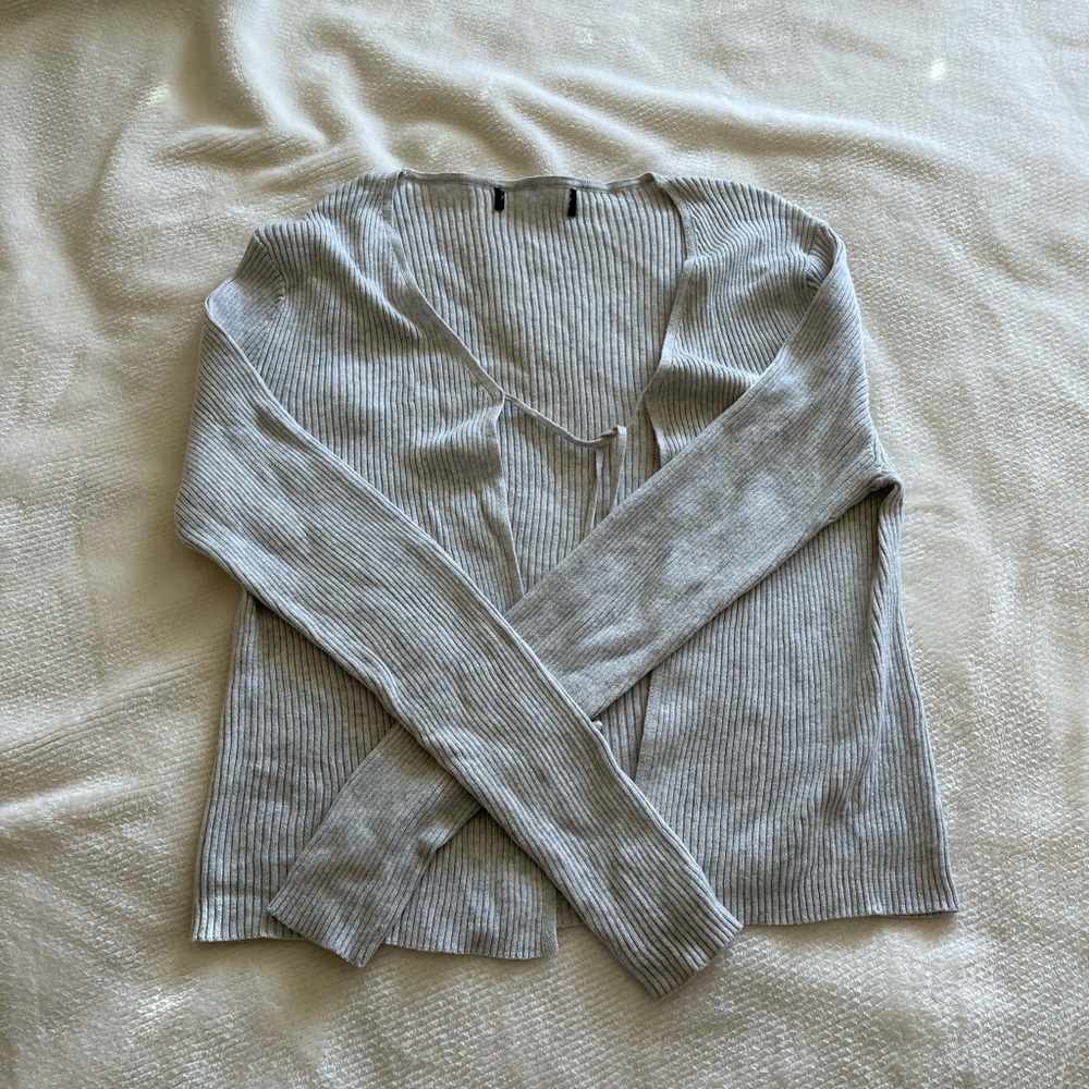 Cute body con cardigan with tie detail